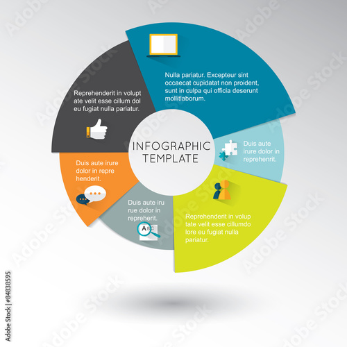 infographic template circle