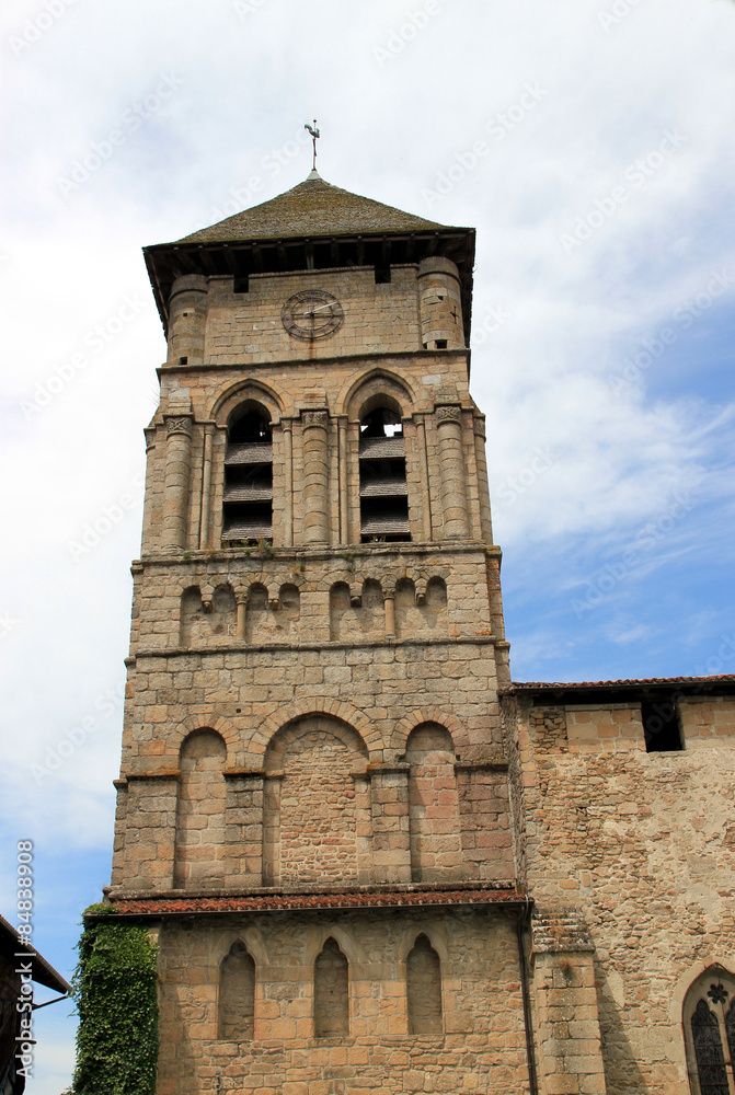 clocher de l'église d'Eymoutiers (Haute-Vienne)