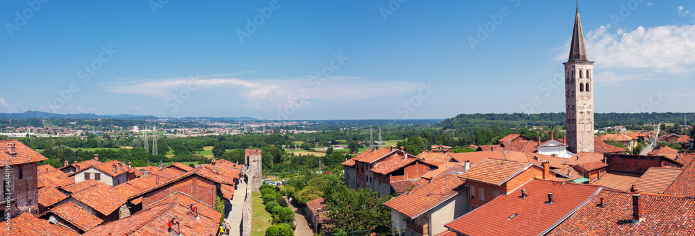Wall Mural Ricetto di Candelo, panoramic view. Color image