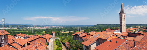Ricetto di Candelo, panoramic view. Color image
