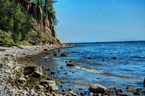 Cliff  in Orlowo at shore Baltic sea  at Gdynia © Piotr Cieszyński