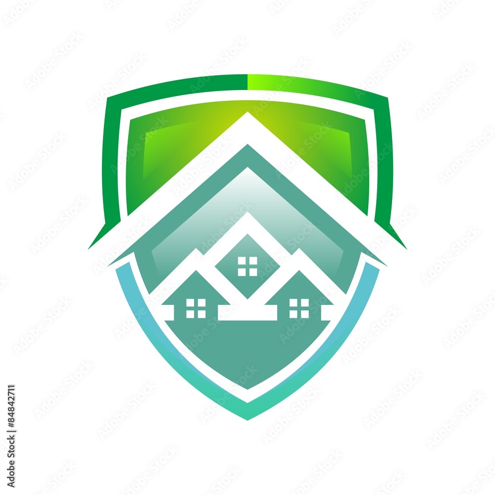 Real estate Mortgage Home Card Illustration Construction Company Logo Real estate Mortgage Home Card Illustration Construction Company Logo