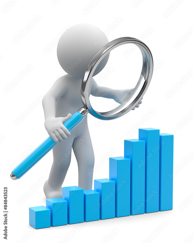 3d Man Analysing Stock Photo, Picture and Royalty Free Image. Image  24488511.