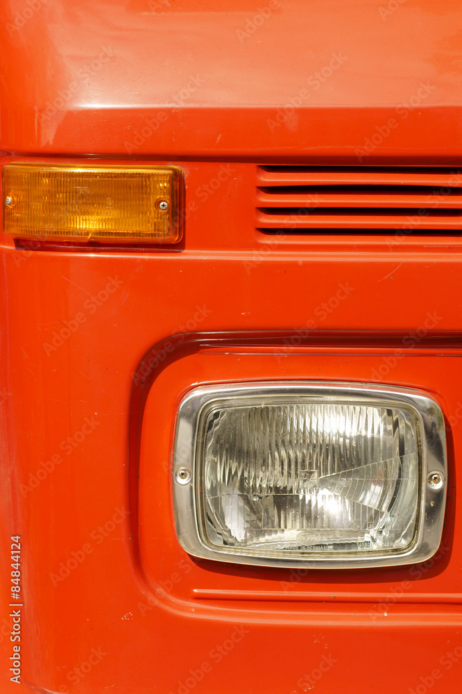 Feuerwagen Detail / Nahaufnahme der Karosse eines Feuerwehrwagens 
