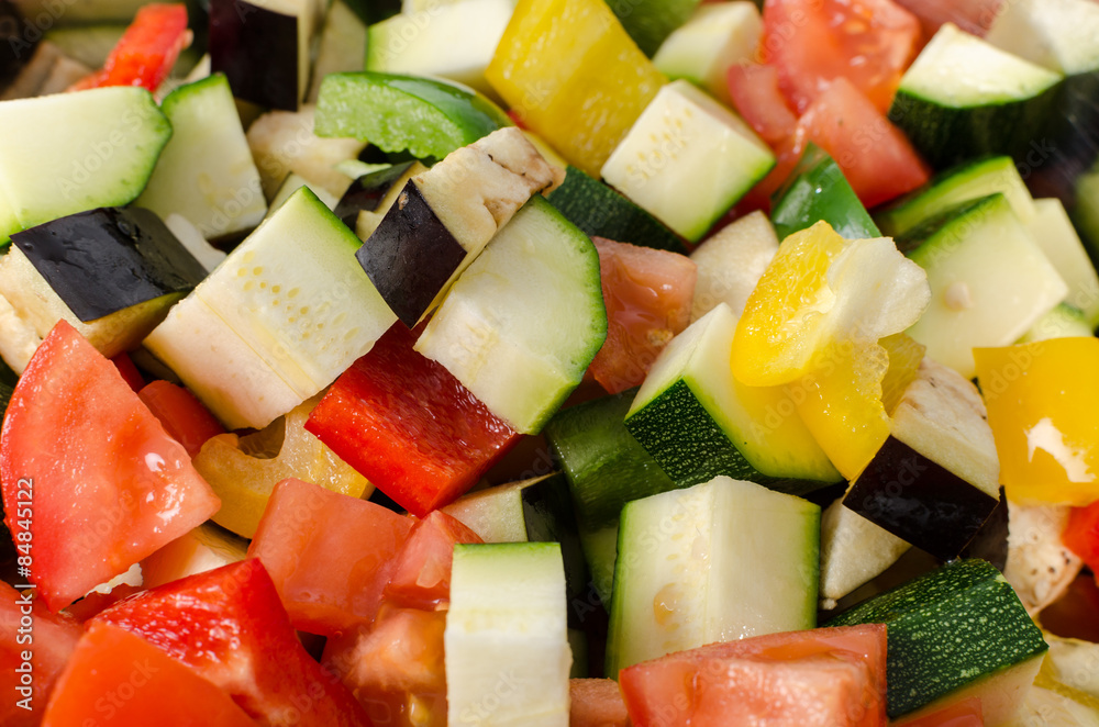 Several pieces of vegetables Several pieces of vegetables