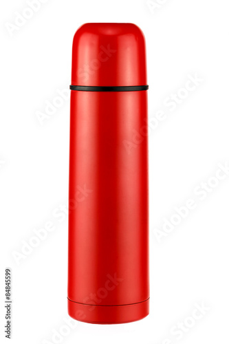 bright red thermos