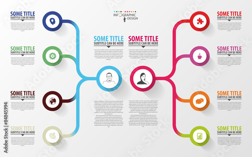 Modern infographics. Business plan design template. Vector