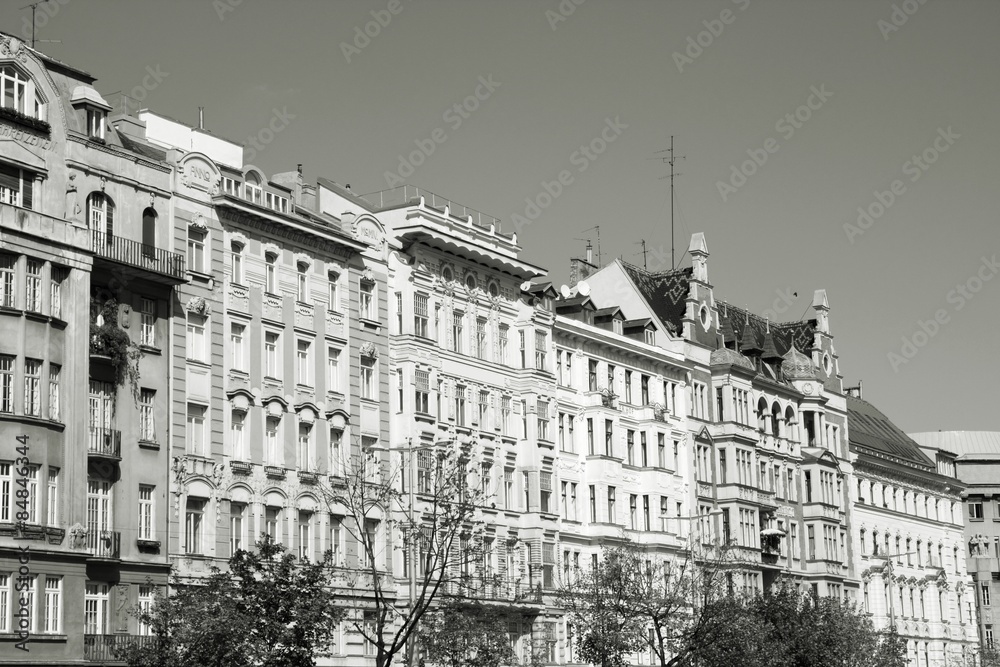 Vienna architecture. Black and white.