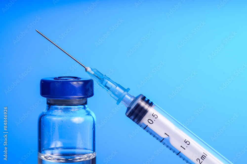 Medicine in vials and syringe Medicine in vials and syringe