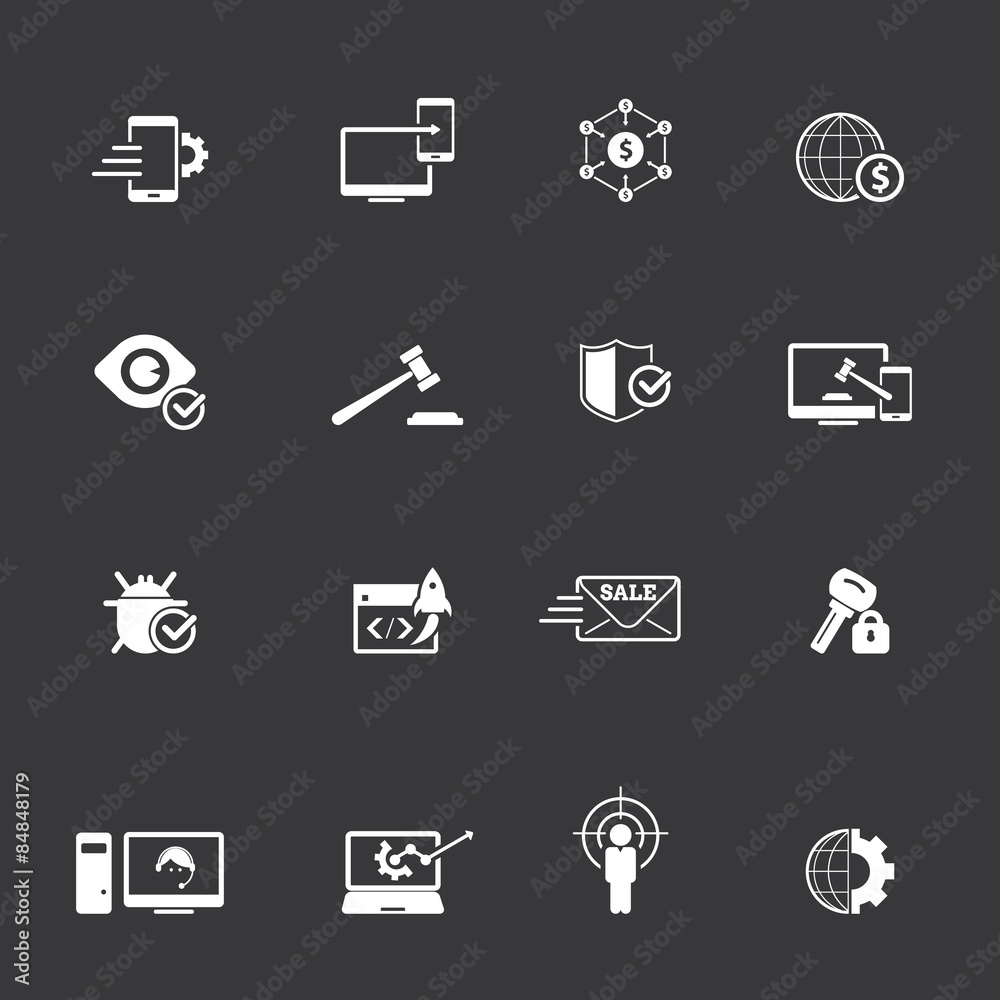 Fototapeta premium Internet marketing icons