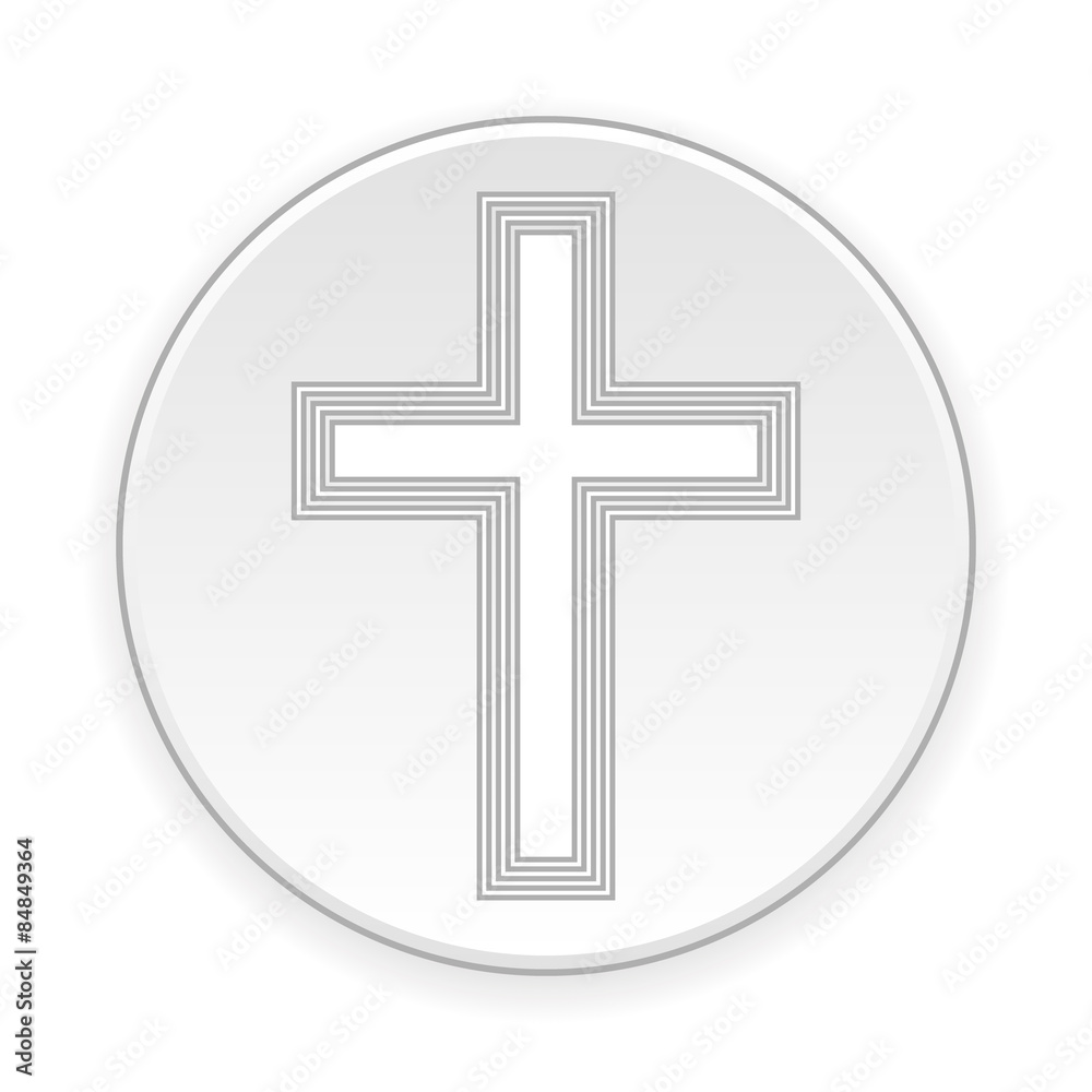 Obraz premium Religious cross button.