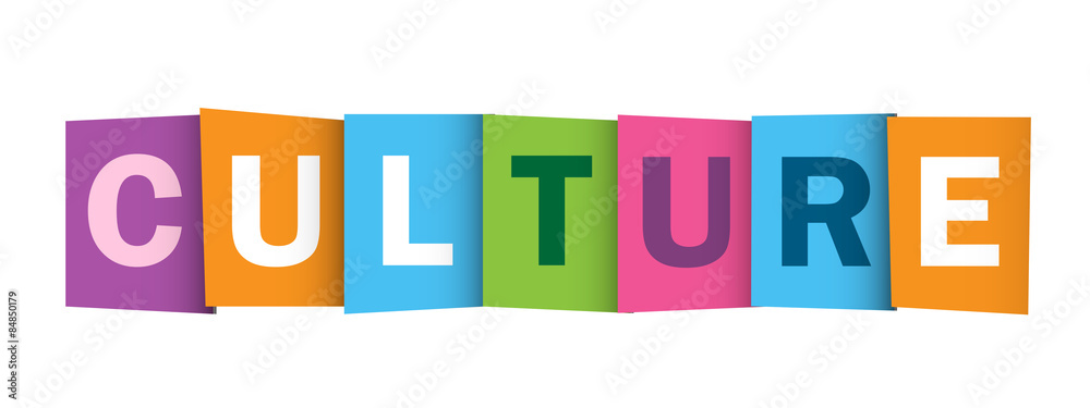 CULTURE Overlapping Letters Vector Icon