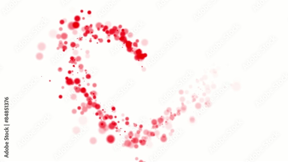 Rotes Herz aus Partikeln Rotes Herz aus Partikeln