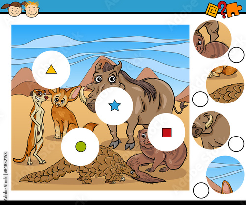 match pieces game cartoon