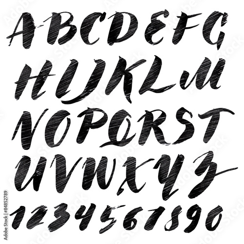Handmade Roman alphabet
