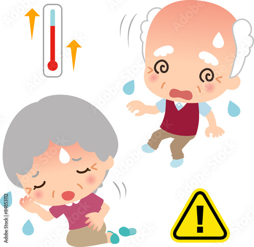 熱中症になった高齢者