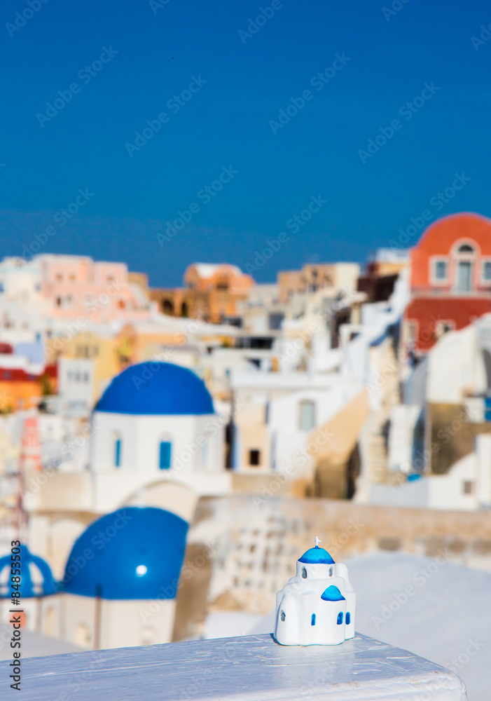 Fototapeta premium view of Greek city Oia