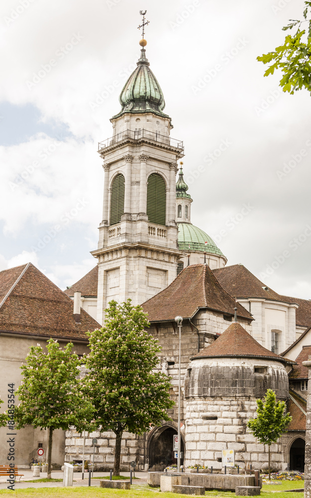 Solothurn, Altstadt, Baseltor, St. Ursenturm, Festung, Tor, historische Kathedrale, Schweiz