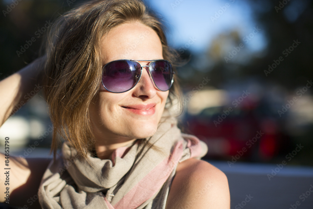 portrait of a beautiful girl with sunglasses portrait of a beautiful girl with sunglasses