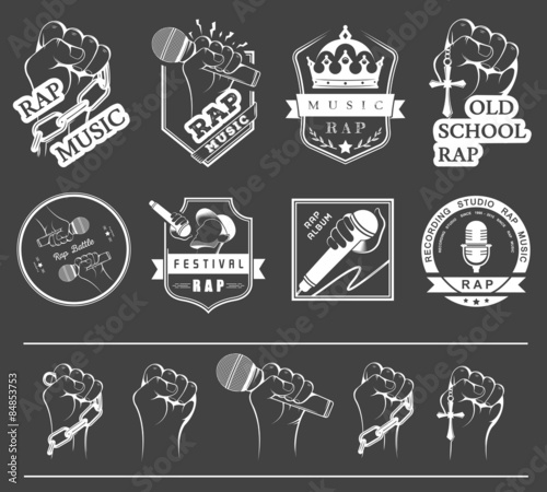 Set Badges Rap Music