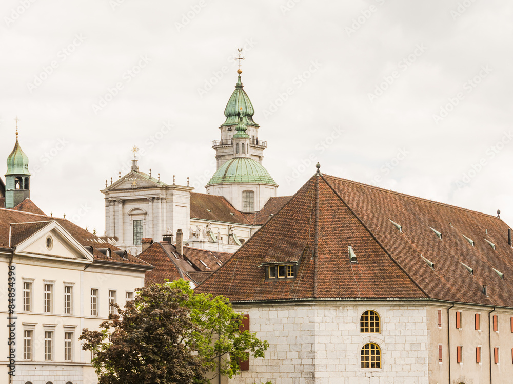 Solothurn, Stadt, Altstadt, St. Ursen-Kathedrale, Altstadthäuser, historische Altstadt, Schweiz