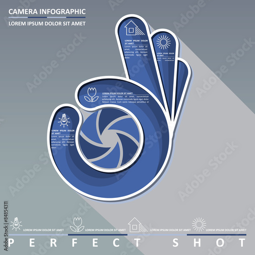 Perfect shot infographic, vector