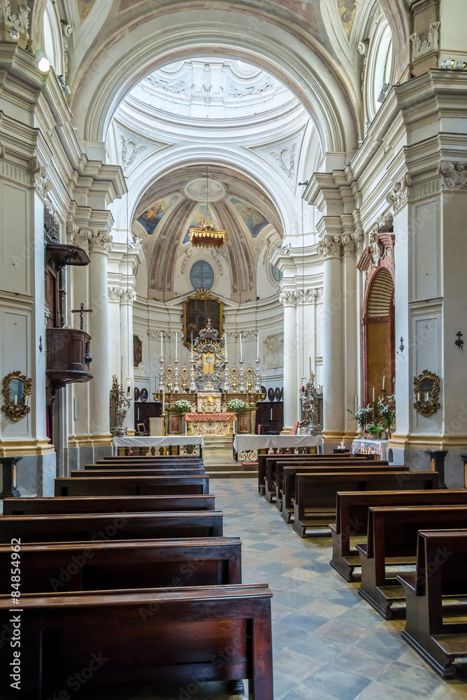 Italian baroque church interior
