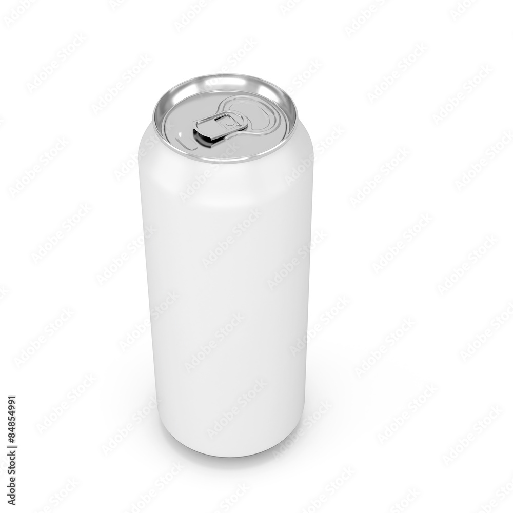 White aluminum can for cola White aluminum can for cola