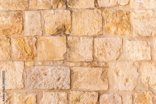 Old wall made of the Jerusalem stone