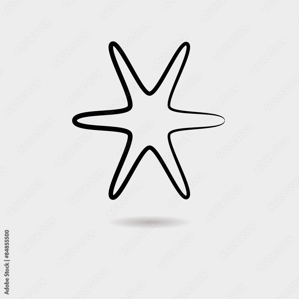 Fototapeta premium Star icon vector