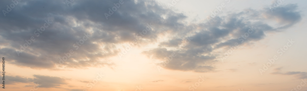 panoramic sunset, sky background - obrazy, fototapety, plakaty 
