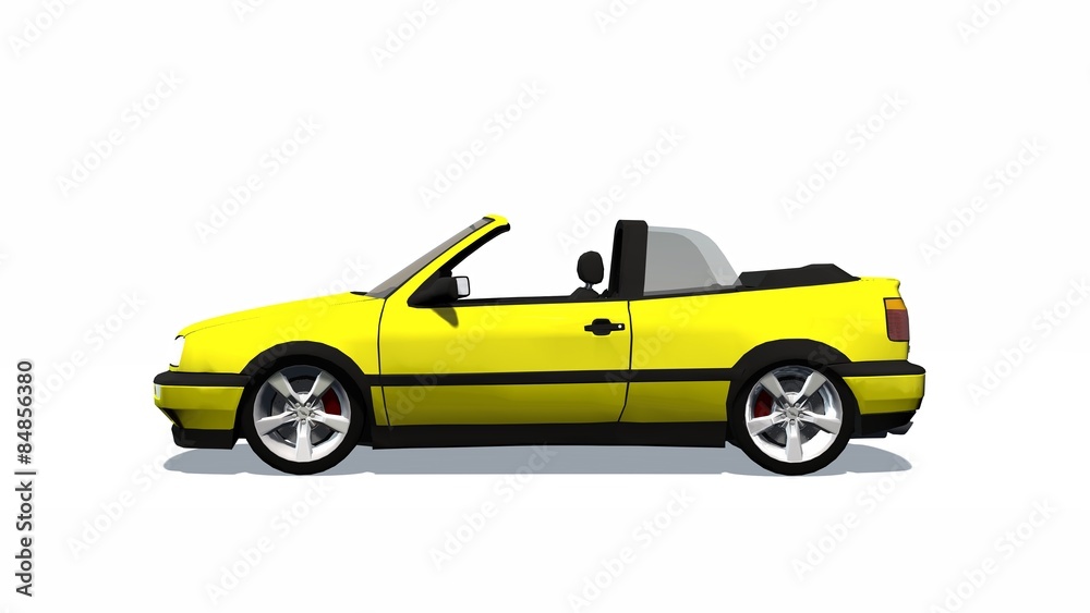 cabriolet - car  isolated on white background