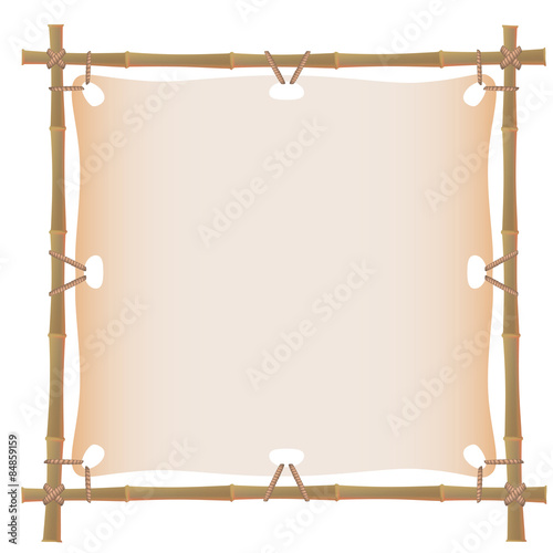Old bamboo banner frame.