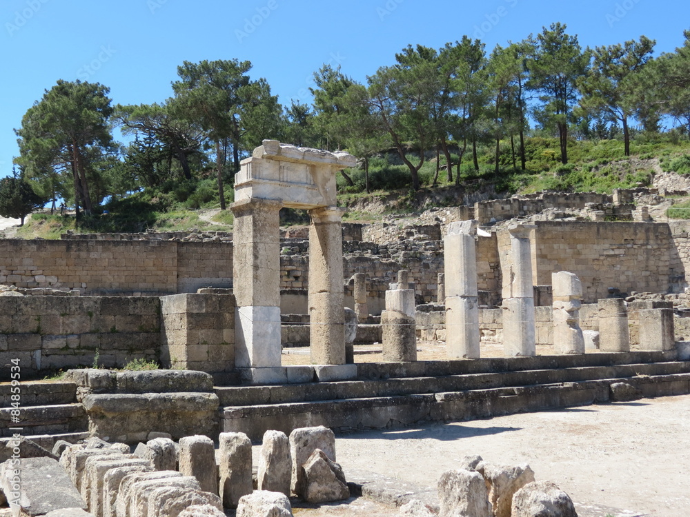 Grèce - Ile de Rhodes - Colonnes du temple dorique