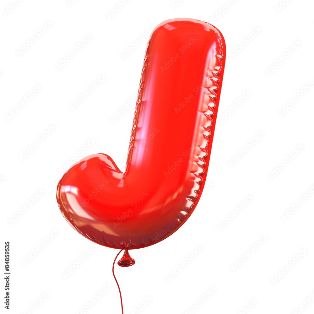 balloon font letter J balloon font letter J