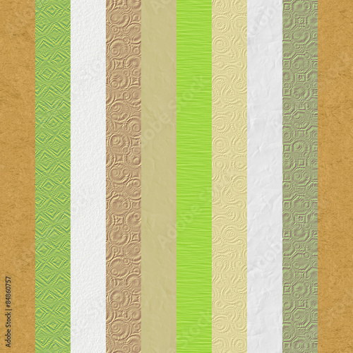 Vintage embossed paper textures stripes collage