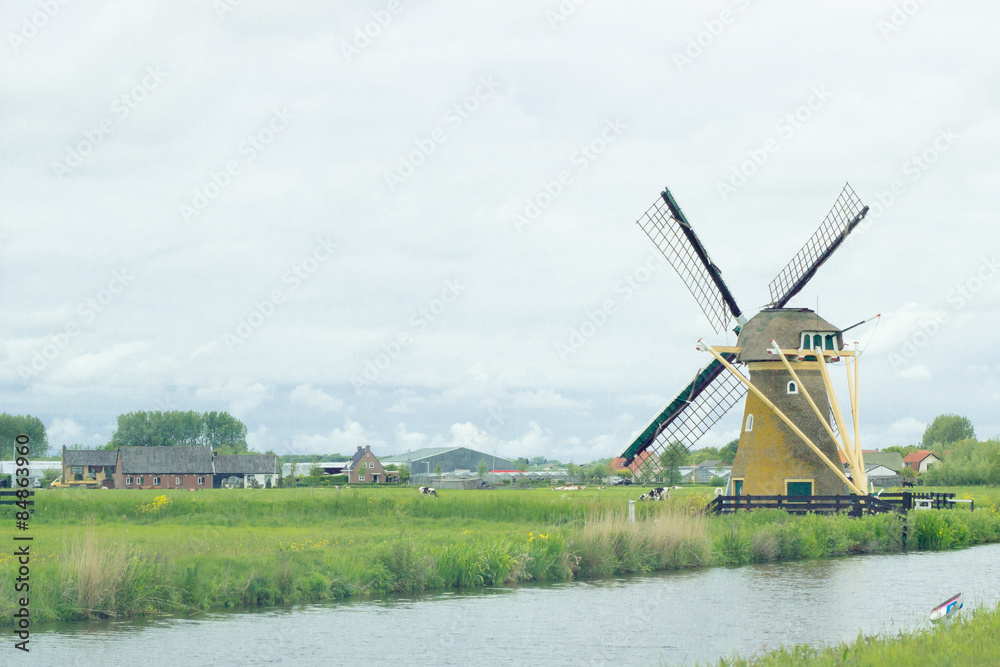 Traditionelle Windmühle in Holland