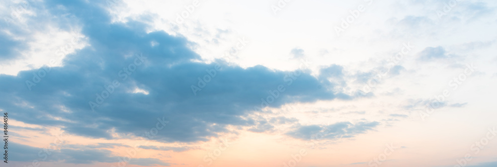 panoramic sunset, sky background