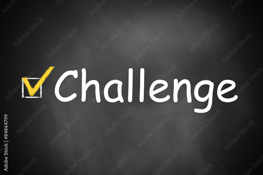 black chalkboard with checkbox checked challenge black chalkboard with checkbox checked challenge