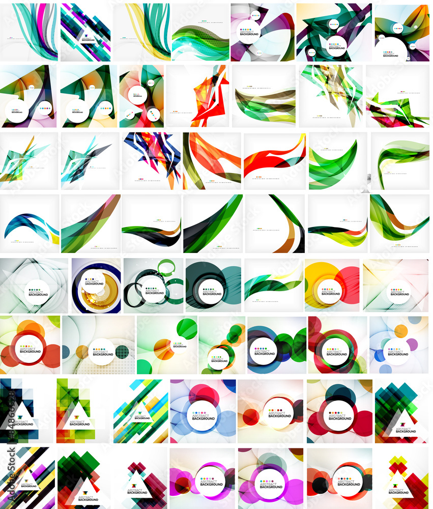 Obraz premium Mega collection of geometric abstract backgrounds