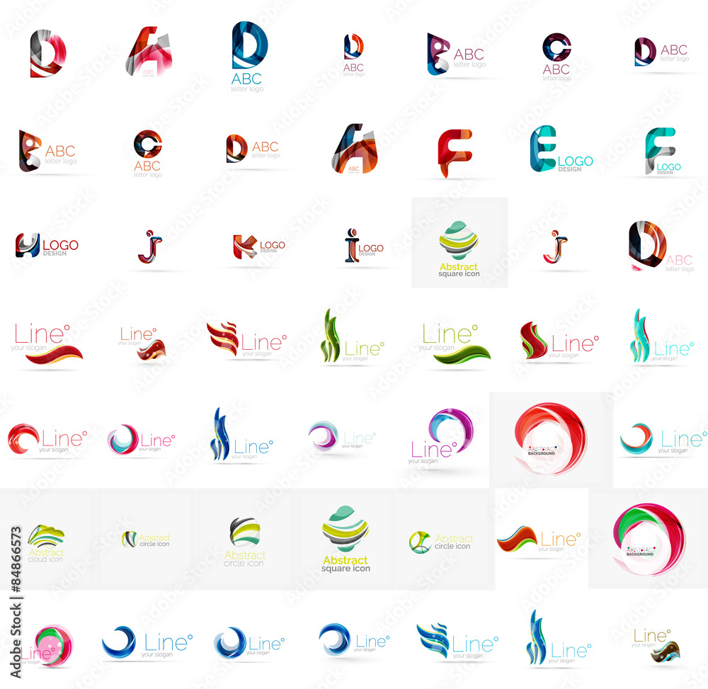 Large corporate company logo collection. Universal icon set for Large corporate company logo collection. Universal icon set for