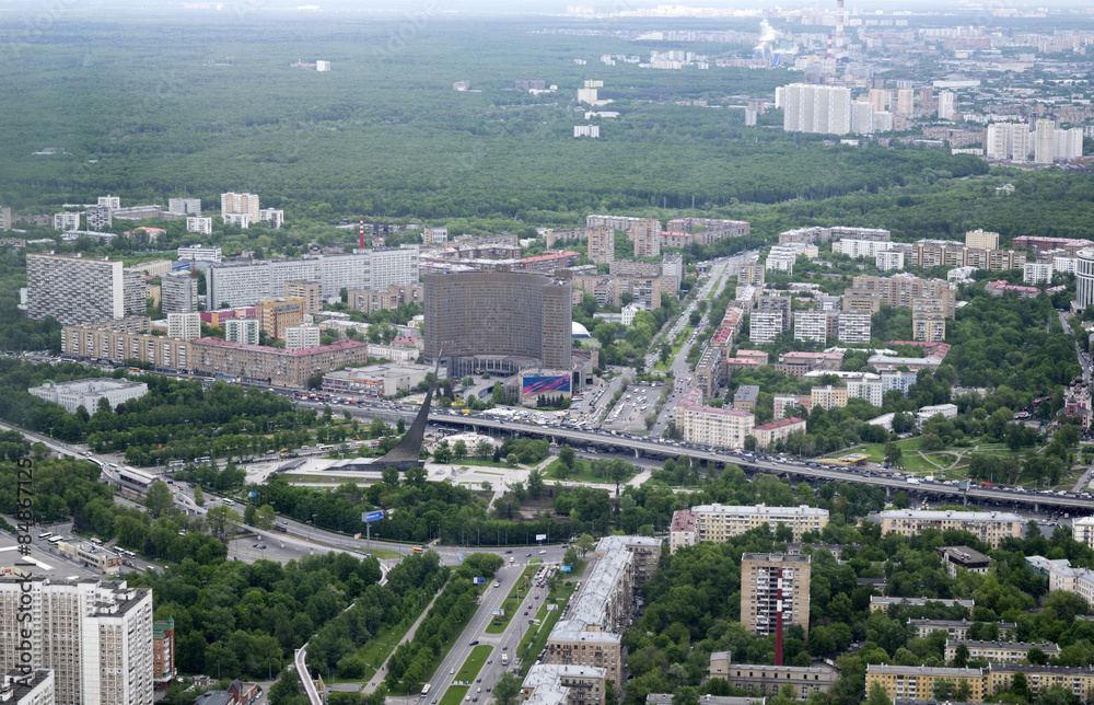 View of Moscow from the air