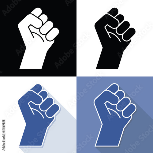 Fist revolution symbol, vector