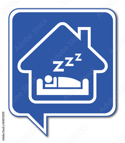 Logo maison et sommeil.