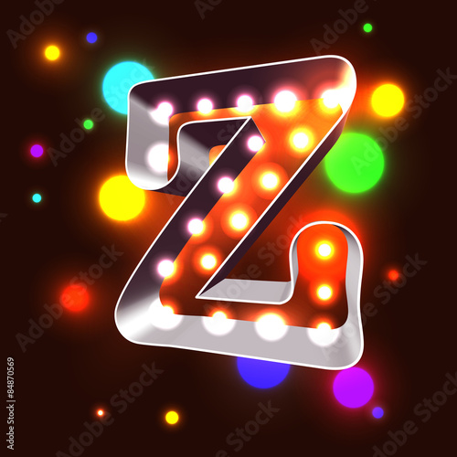 Retro vegas lamps ABC for signboard club cinema or bar - capital