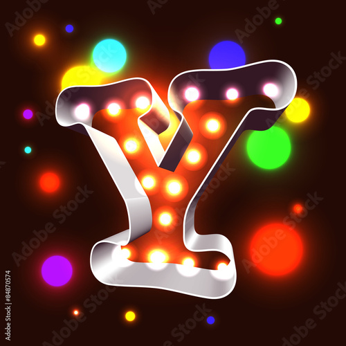 Retro vegas lamps ABC for signboard club cinema or bar - capital
