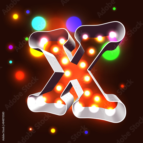 Retro vegas lamps ABC for signboard club cinema or bar - capital