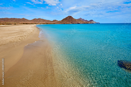 Fototapeta Naklejka Na Ścianę i Meble -  Almeria Playa los Genoveses beach Cabo de Gata