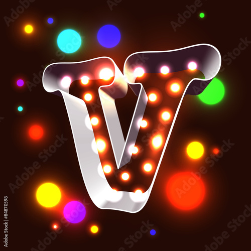 Retro vegas lamps ABC for signboard club cinema or bar - capital