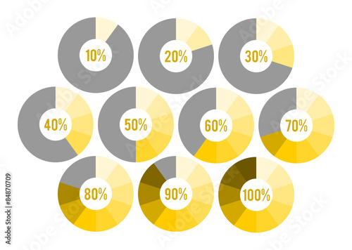 Vector circle diagrams with percentage